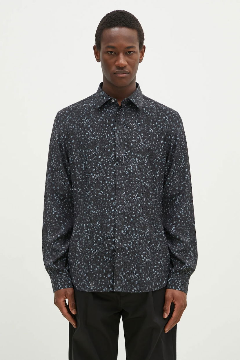 Košulja Paul Smith Paul Smith Slim Fit Shirt with Classic Collar Crna | M1R.656U.P02579