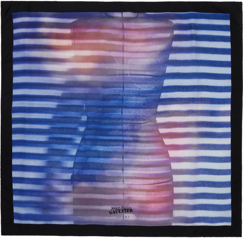 Šal Jean Paul Gaultier Jean Paul Gaultier 'The Air' Silk Scarf Plava | 25/03-U-AC023-W027-565034
