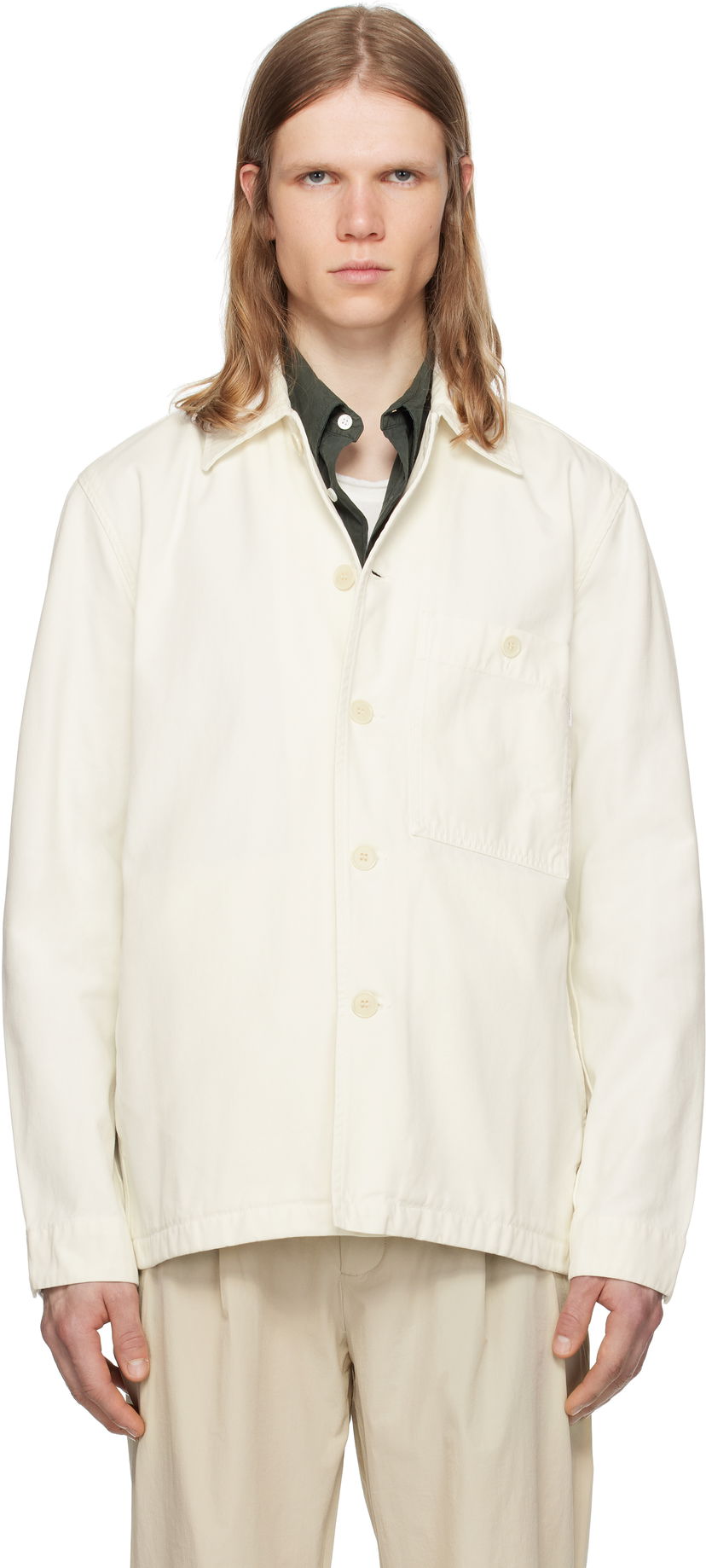 Košulja NORSE PROJECTS Norse Standard Twill Overshirt Bijela | N50-0260