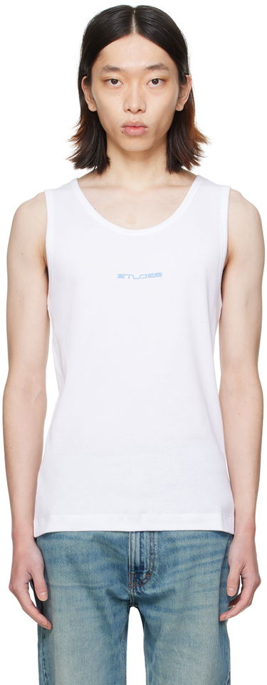 Majica bez rukava Études Pippen White Tank Top Bijela | E24MM161A03200, 0