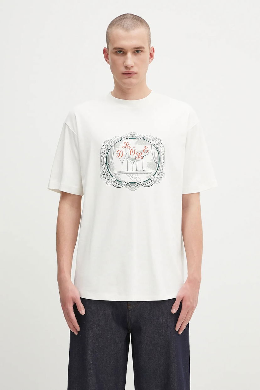 Majica kratkih rukava Drôle de Monsieur Drôle de Monsieur Le Tshirt Plateau Graphic T-Shirt Bijela | H.TS255.CO002