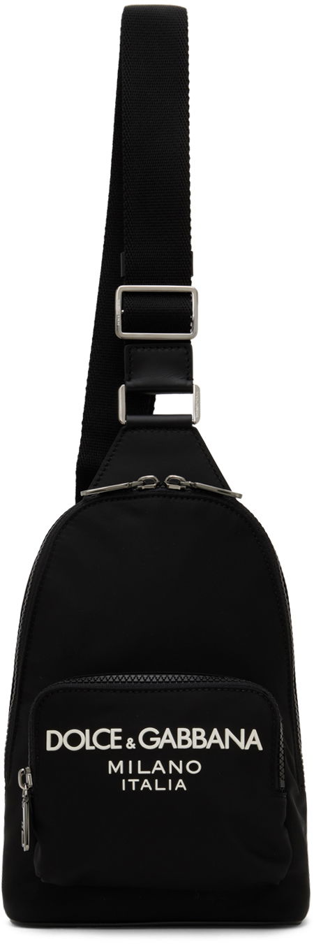 Torba oko struka Dolce & Gabbana Dolce&Gabbana Logo Sling Bag Crna | BM2295AG182