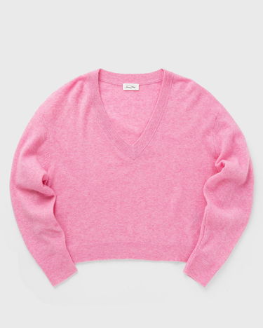 Džemper American Vintage Sweater V-Neck Ružičasta | RAX18AH24-PRINCESSE-CHINE, 0