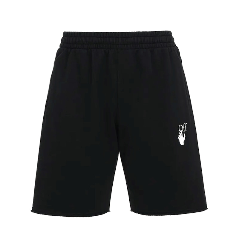 Kratke hlače Off-White Arrow Marker Print Jersey Sweat Pants Black Pink Crna | 73I-LFA018