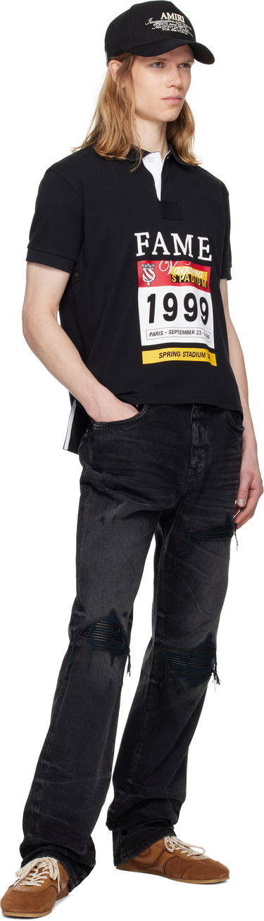 Jeans AMIRI AMIRI Leather Straight MX1 Jeans Crna | AMDNGH1086, 3