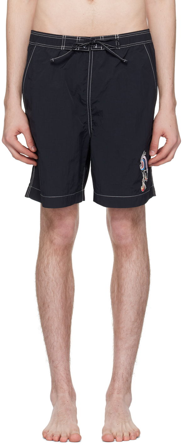 Kupaći kostimi ISABEL MARANT Embroidered Swim Shorts Crna | 24EMB0009HA-B2P04H
