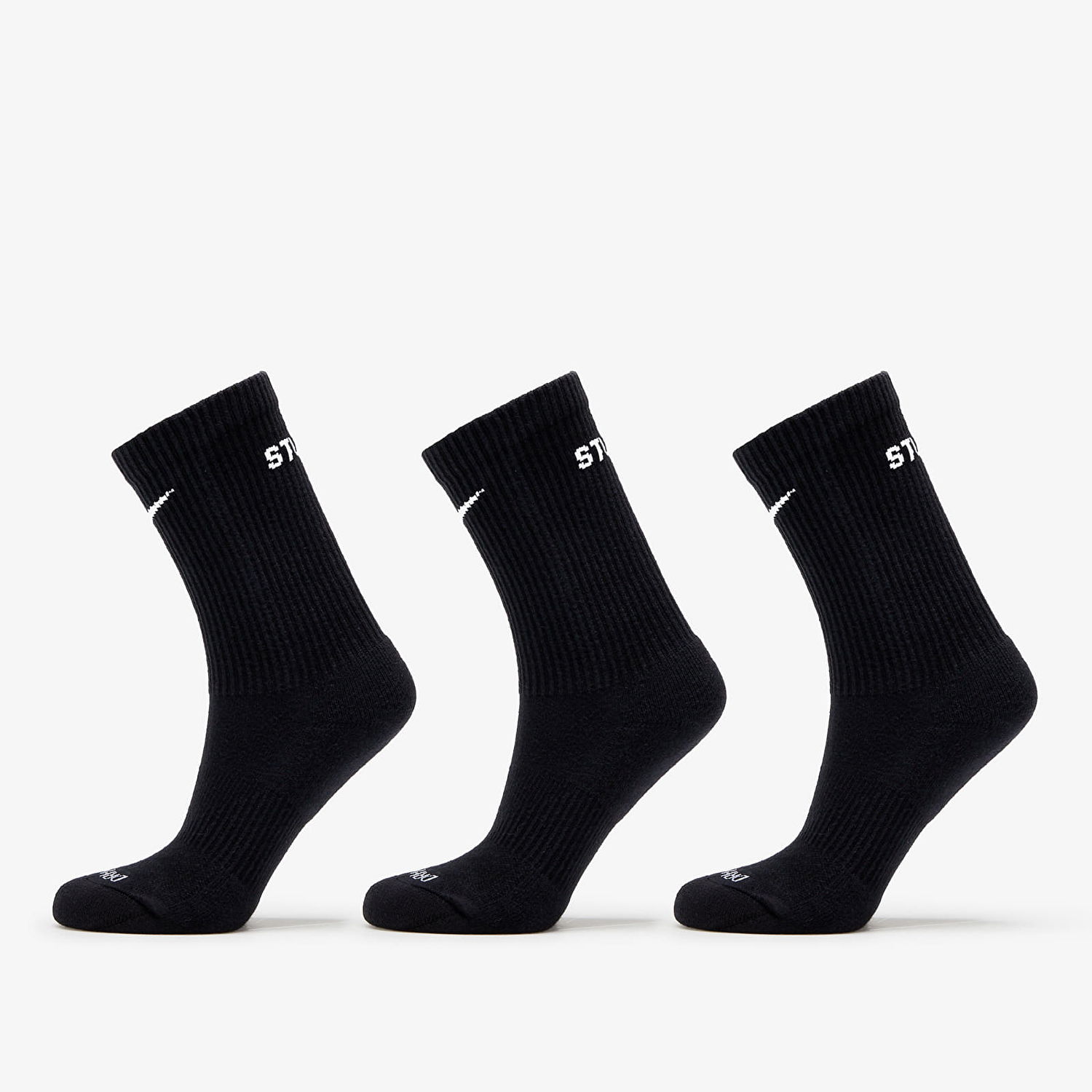 Čarape Nike Stüssy x Cushioned Crew Socks 3-Pack Crna | FQ3054-010, 0