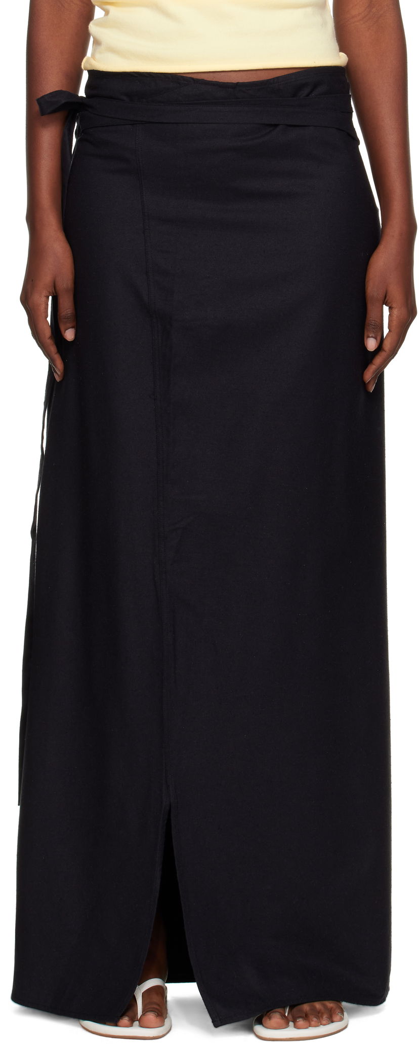 Suknja Baserange Baserange Venn Maxi Wrap Skirt Crna | SSVE-WS-AU25