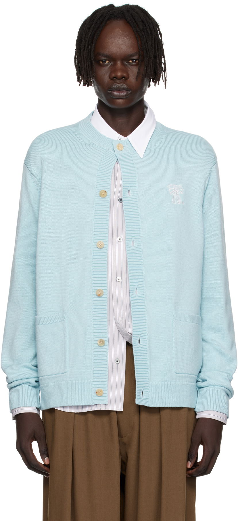 Džemper Acne Studios Acne Studios Crewneck Cardigan Plava | B60385-