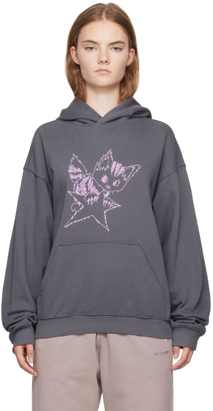 Dukserice We11done We11done Monster Fitted Hoodie Siva | WD-TH2-24-832-U-CH