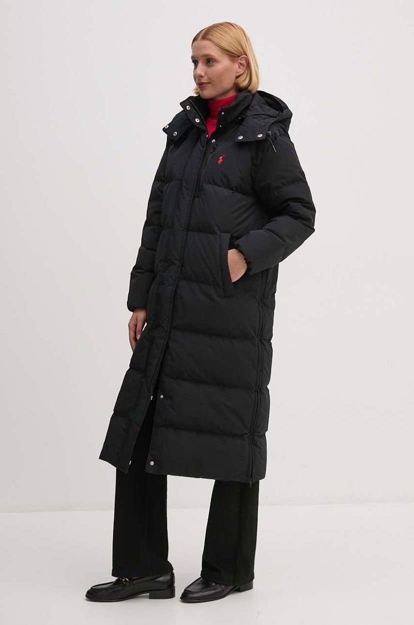Pernata jakna Polo by Ralph Lauren Long Puffer Jacket Crna | 211941005