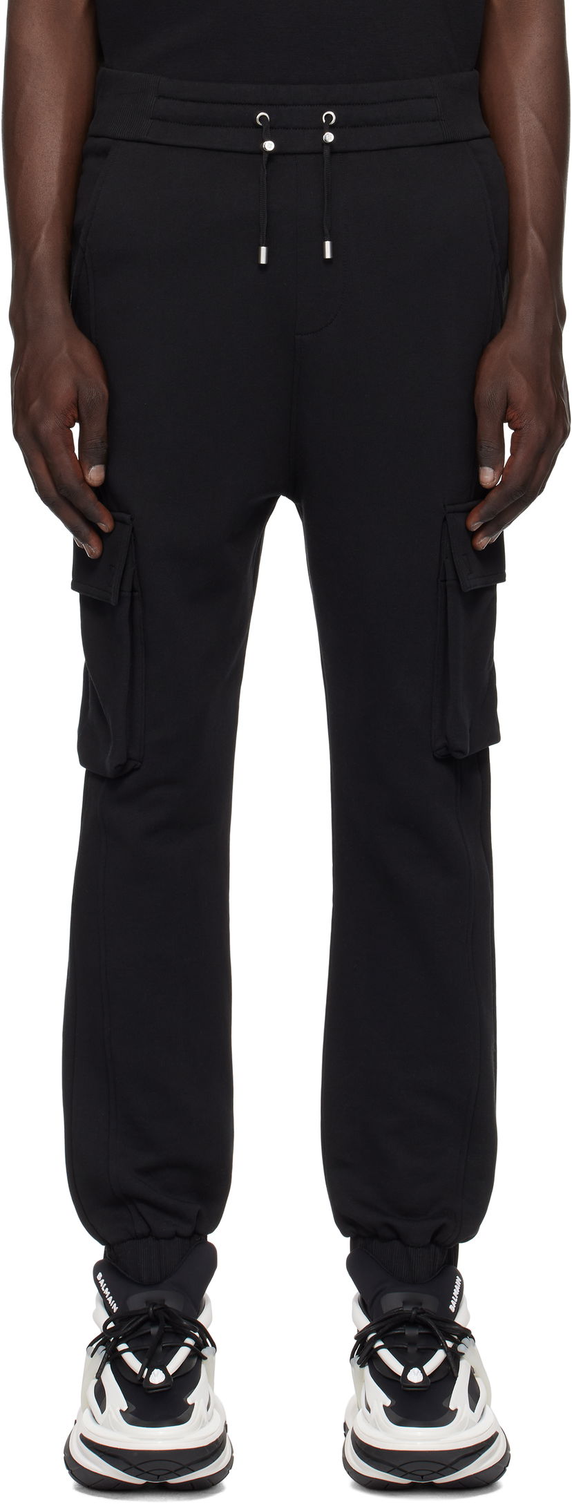 Trenirka Balmain Print Cargo Pants Crna | DH1OB295BC64