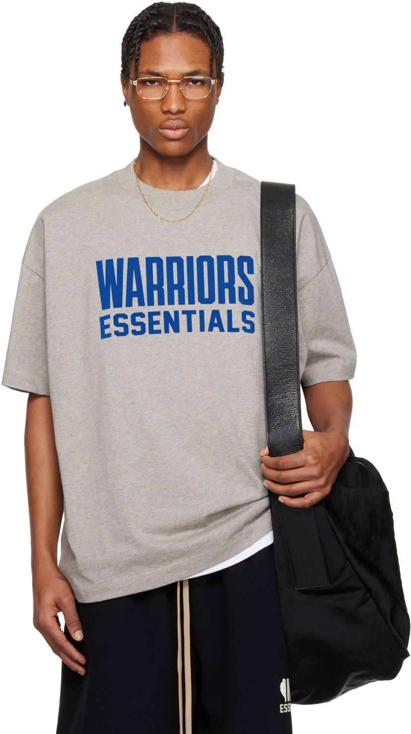 Majica kratkih rukava Fear of God Fear of God ESSENTIALS NBA Warriors Short Sleeve T-Shirt Siva | 125AL244102F