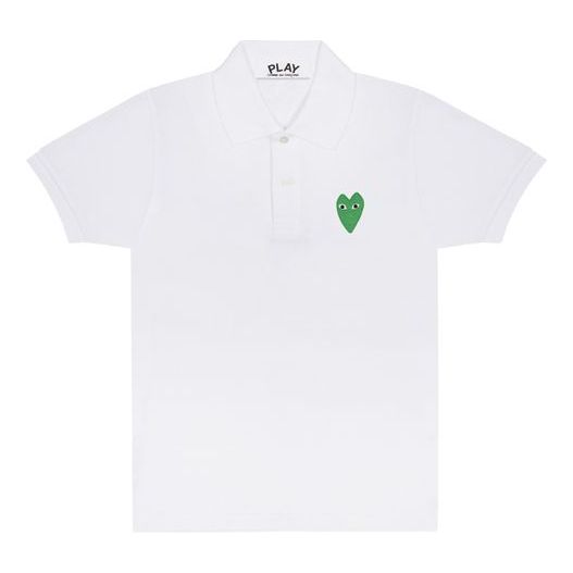 Polo majica Comme des Garçons Play Emblem Polo Bijela | AZ-T046-051-5