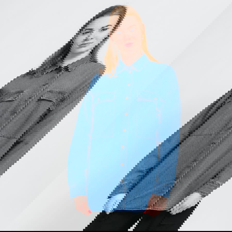 Košulja Noisy May NMflanny L/S Shacket Plava | 27014398, 0