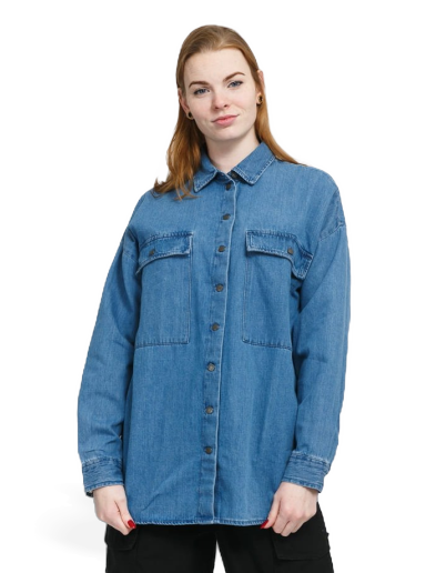 Košulja Noisy May NMflanny L/S Shacket Plava | 27014398