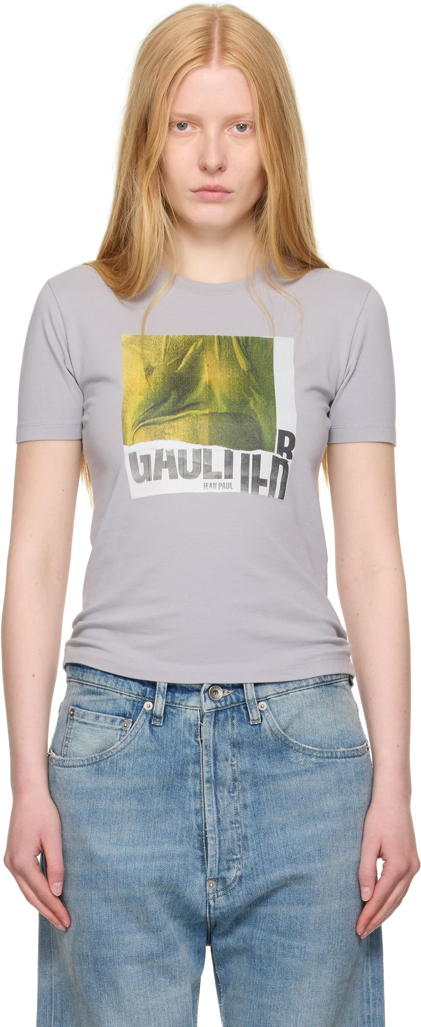 Majica kratkih rukava Jean Paul Gaultier Jean Paul Gaultier Cotton Water Print T-Shirt Siva | 25/03-W-TO294-J002-134812
