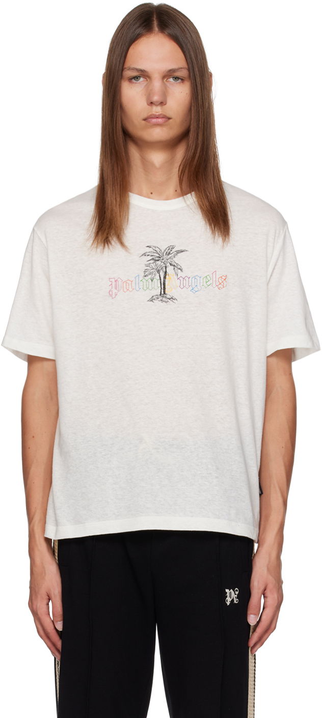 Majica kratkih rukava Palm Angels White Printed Bijela | PMAA089E23JER0040110