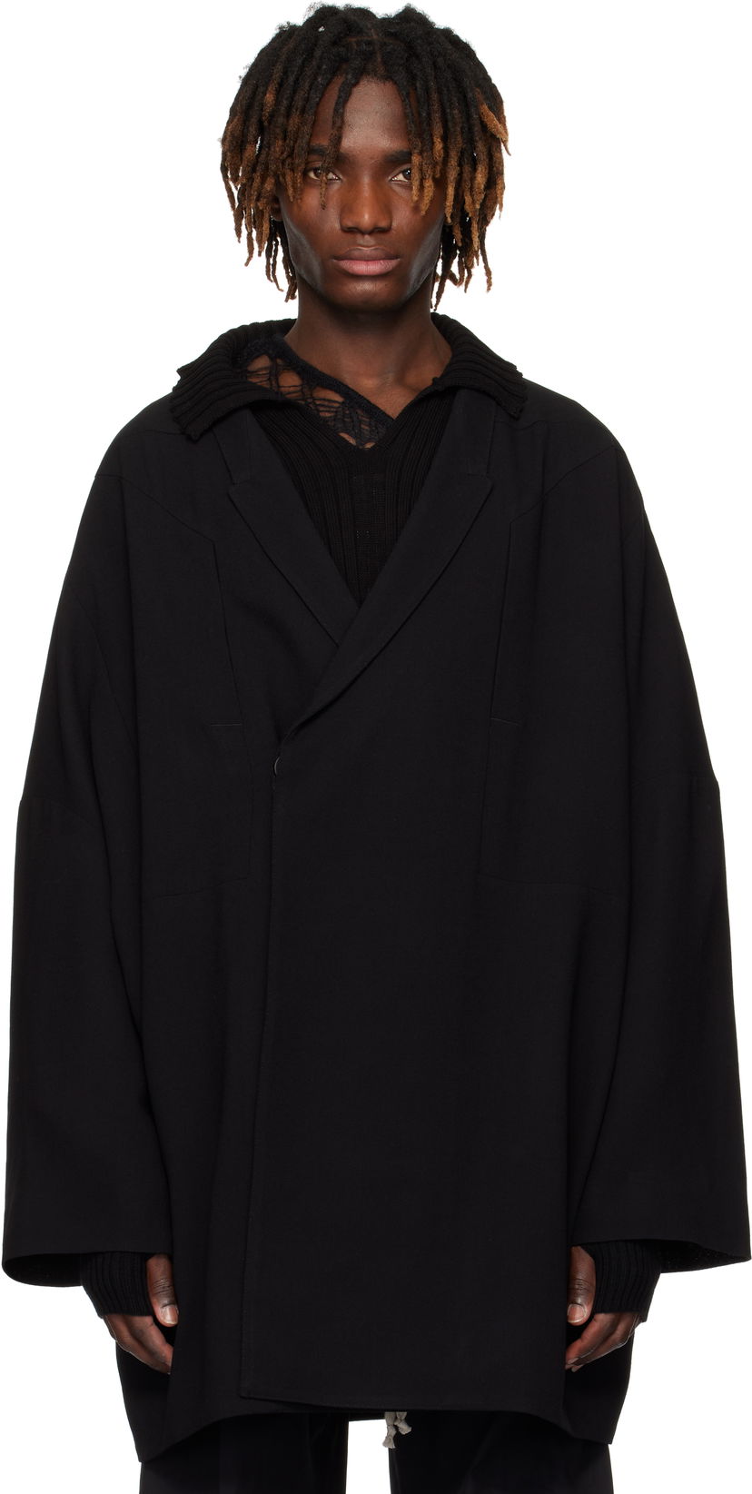 Kaputi Rick Owens Rick Owens Oversized Arrowhead Jacket Crna | RU01E5751 WA