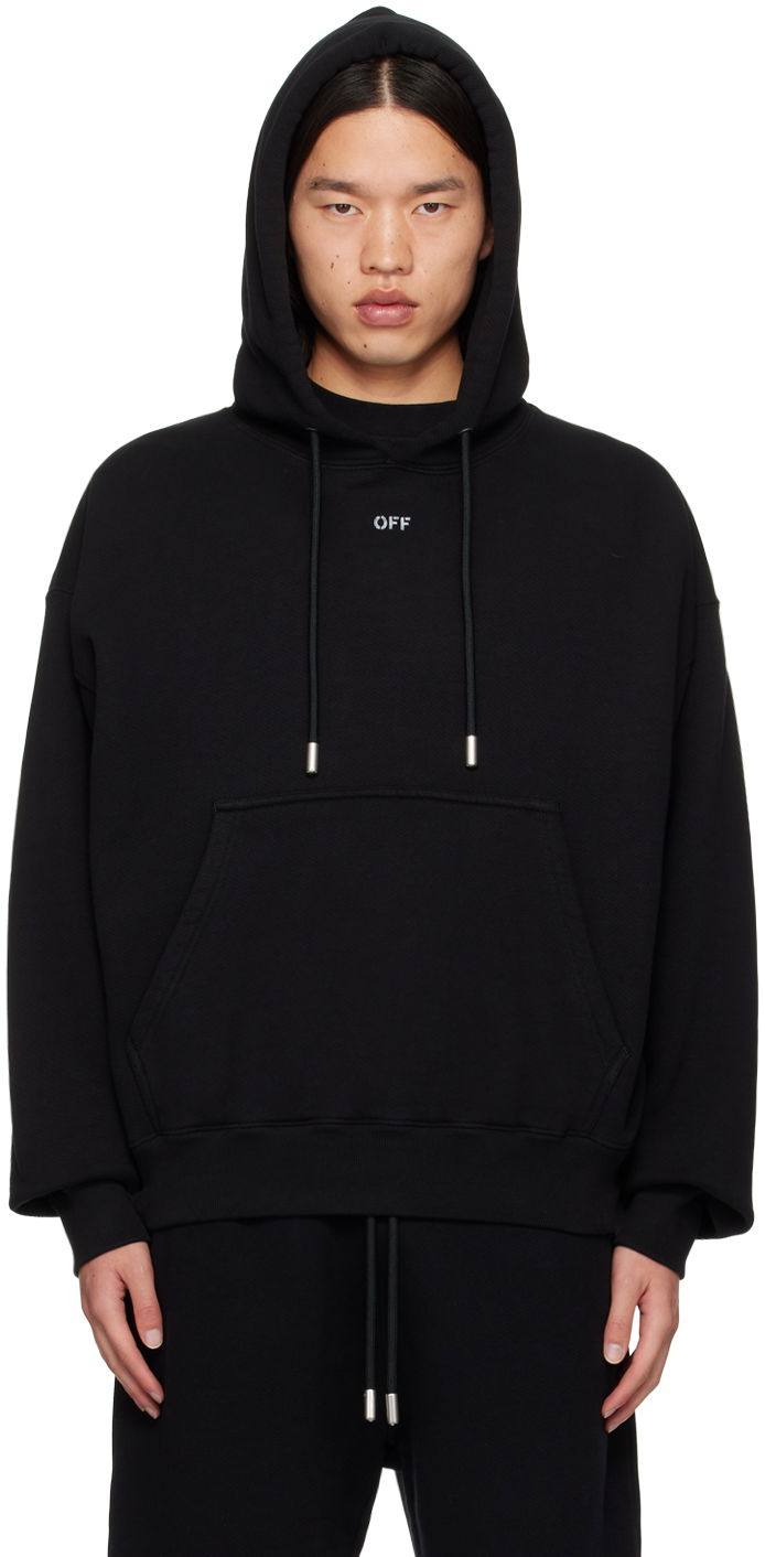 Dukserice Off-White Black Off Stamp Skate Hoodie Crna | OMBB085C99FLE0101001