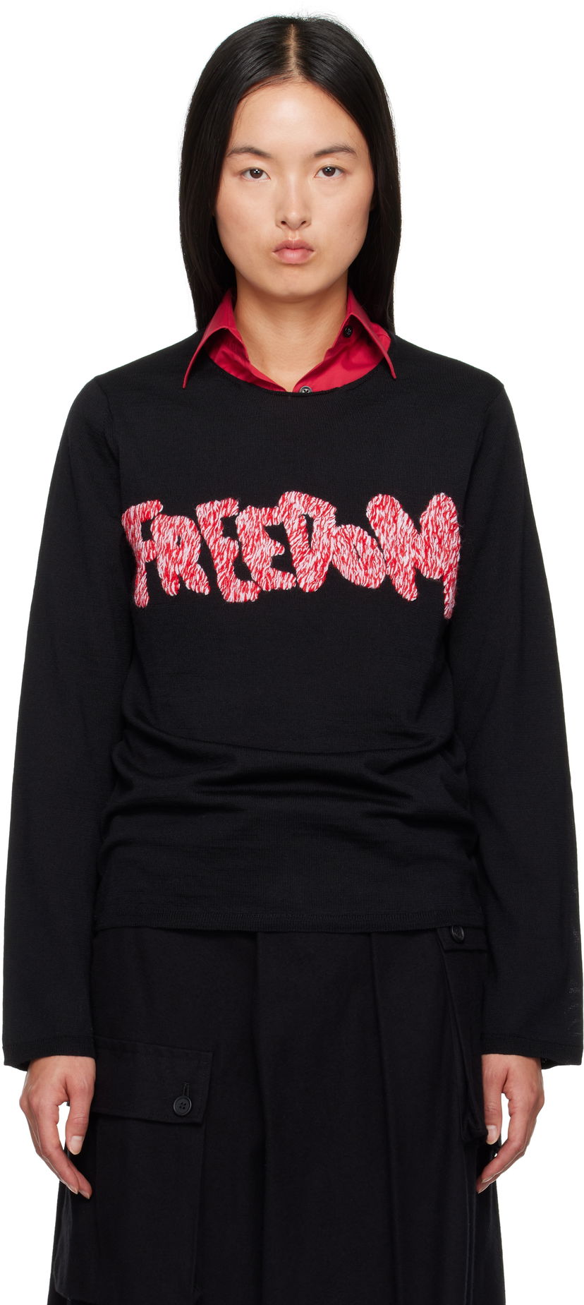 Džemper Comme des Garçons 'Freedom' Sweater Crna | FN-N001-W24