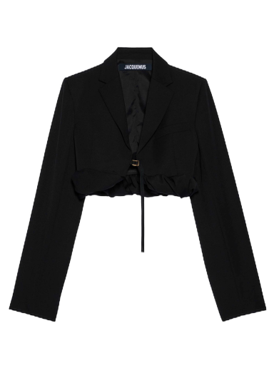Crop top Jacquemus La Veste Croissant Crna | 233JA035-1333-990