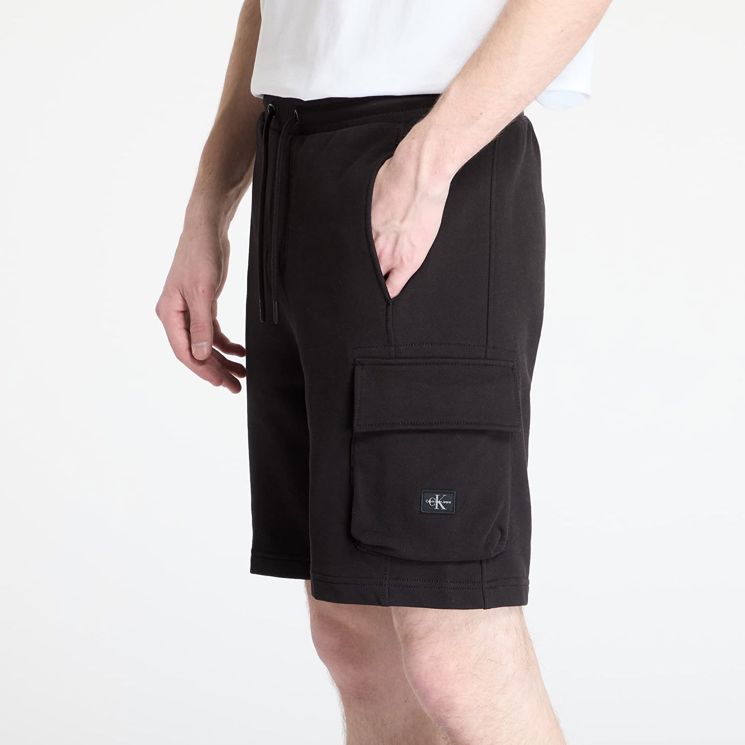 Kratke hlače CALVIN KLEIN Calvin Klein Jeans Woven Label Shorts Crna | J30J327284 BEH, 1