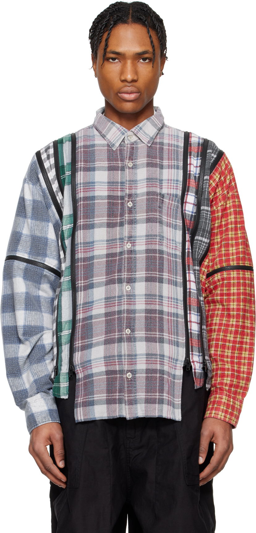 Košulja Needles NEEDLES 7 Cuts Zipped Flannel Shirt Višebojno | QV394
