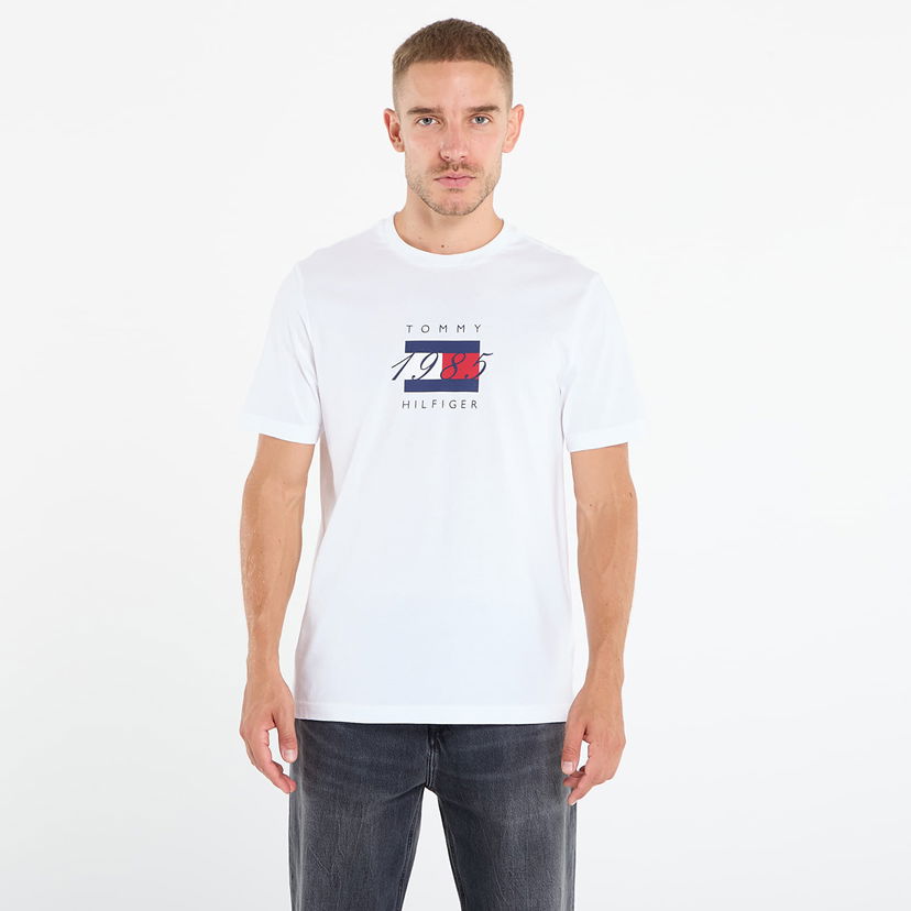Majica kratkih rukava Tommy Hilfiger Tommy Hilfiger Linear Flag Graphic Tee Bijela | MW0MW41338 YBR