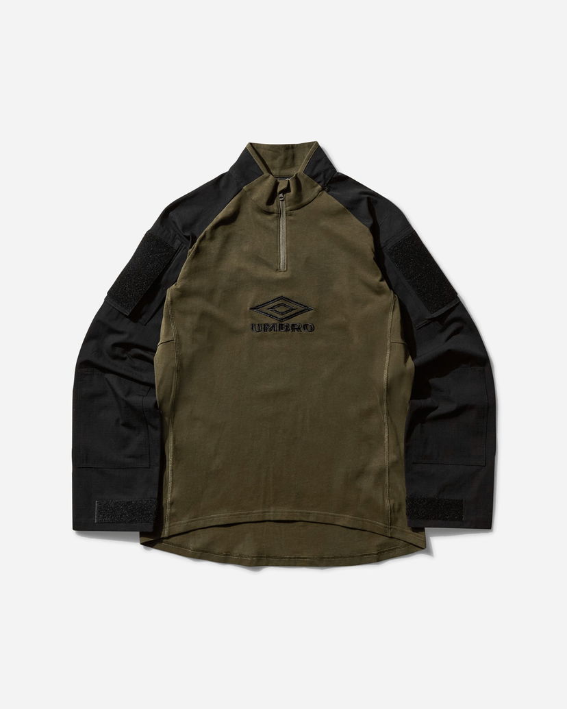 Dukserice Umbro Tactical Half Zip Sweatshirt Zelena | UBMW0254JY68 BLK0036