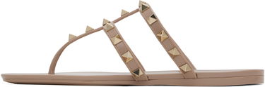 Njega cipela Valentino Valentino Garavani Rockstud Thong Sandals Bež | 6W2S0T84PVS, 2