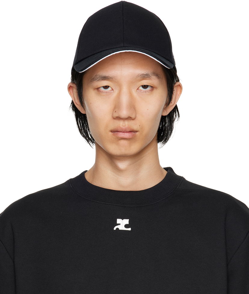 Kapa Courrèges Designer Classic Cap Crna | 123ACT002CO0024