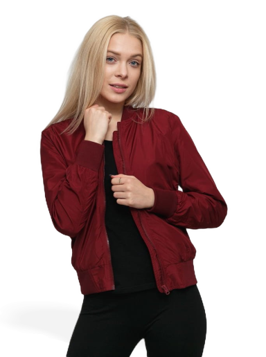 Bomber jakna Urban Classics Ladies Light Bomber Jacket Tamnocrvena | tb1217 vínová