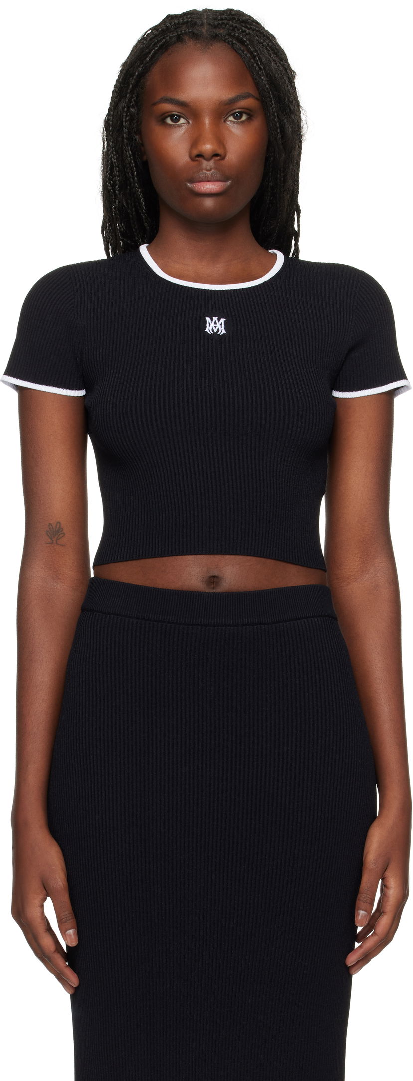 Crop top AMIRI Crop T-Shirt Crna | AWKNTE1008