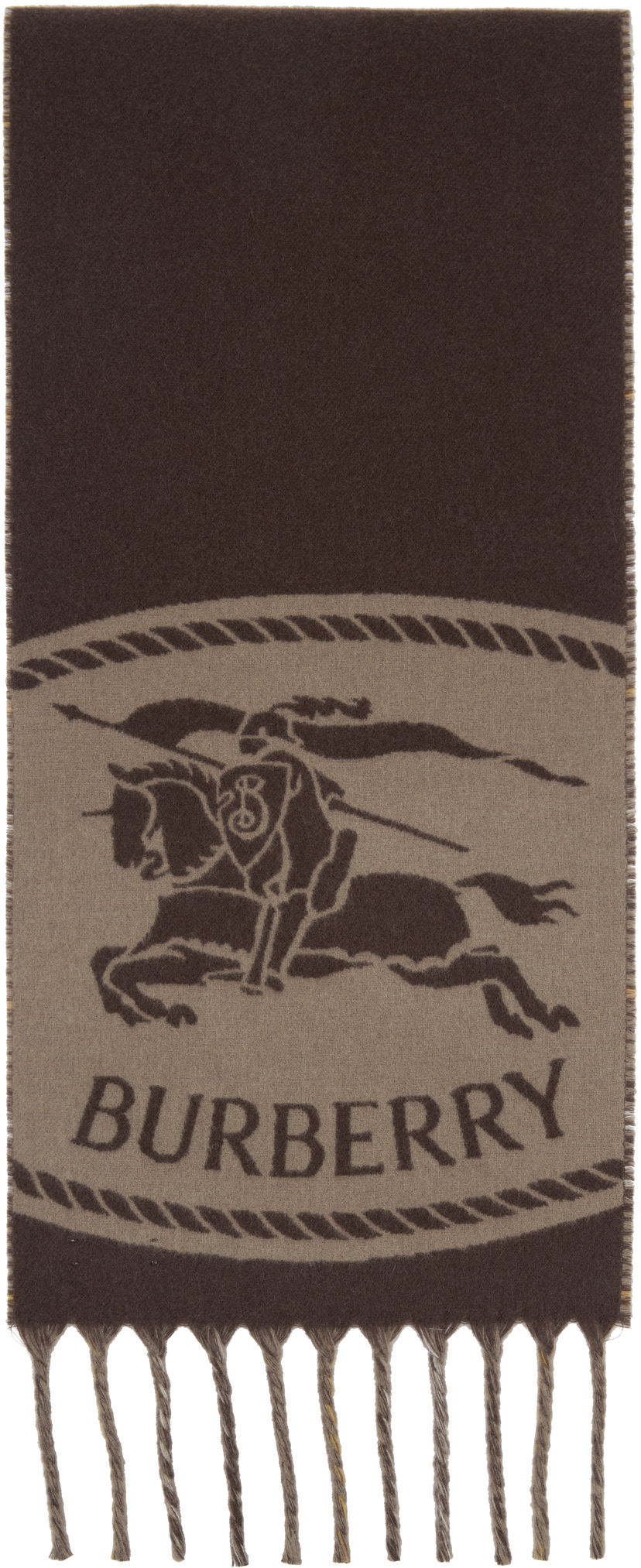 Šal Burberry Burberry Reversible Knight Stamp Scarf Smeđa | 8109747