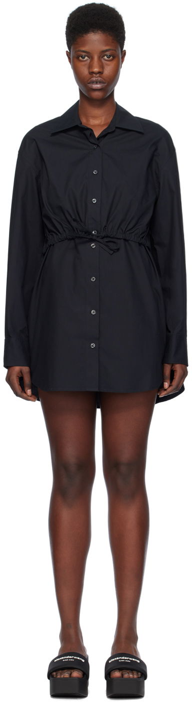 Haljina Alexander Wang Layered Shirt Dress Crna | 4WC1246245