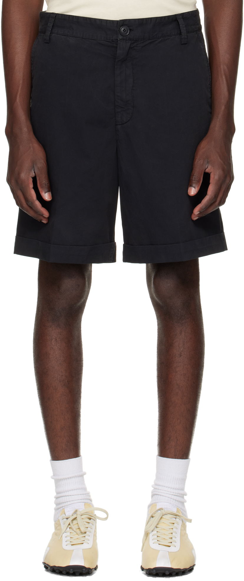 Kratke hlače A.P.C. A.P.C. Andrew Cuffed Shorts Crna | COHKU-H10219