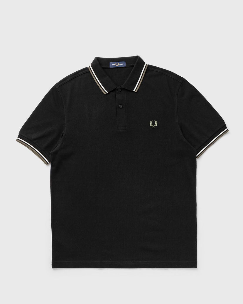 Polo majica Fred Perry Twin Tipped Shirt Black XL Crna | M3600-W54