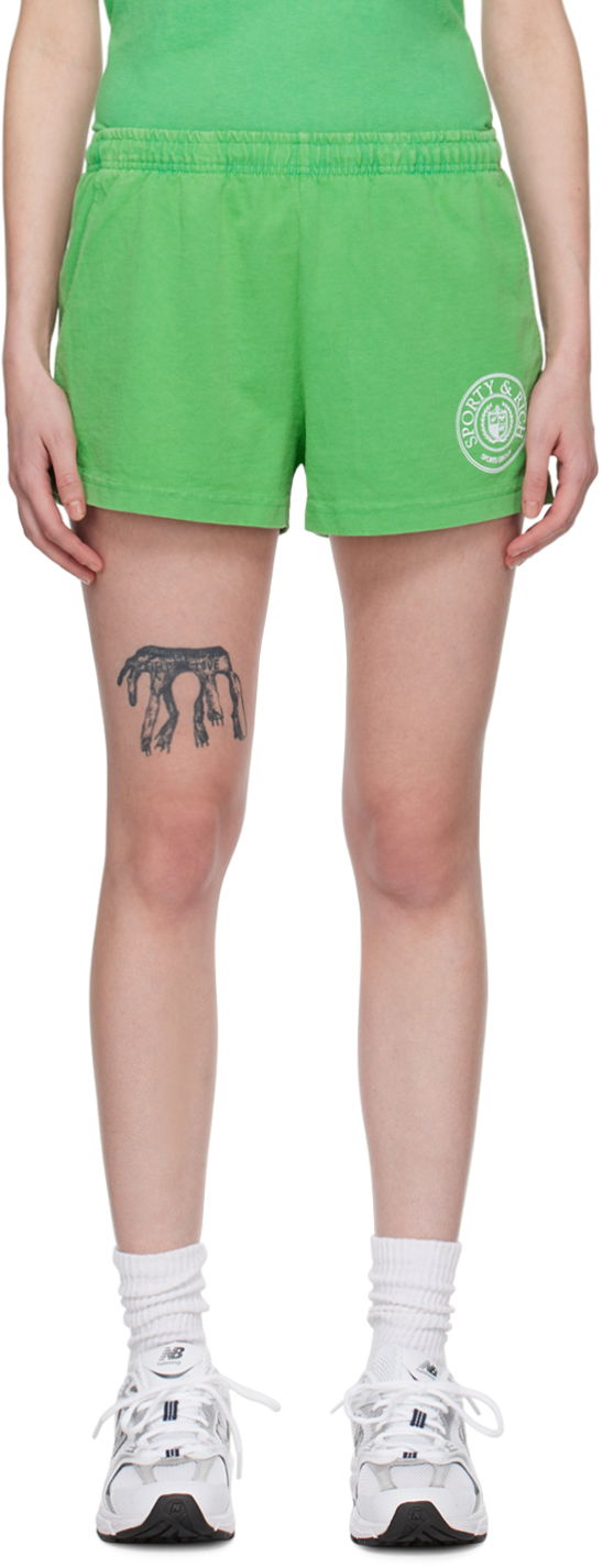 Kratke hlače Sporty & Rich Connecticut Crest Shorts Zelena | SHAW2314VE