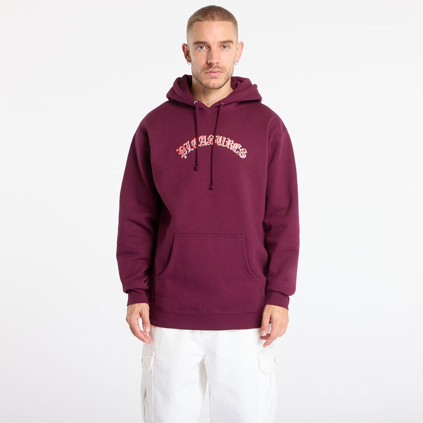 Dukserice Pleasures Sweatshirt Mirror Hoodie Tamnocrvena | P25F086-EGGPLANT
