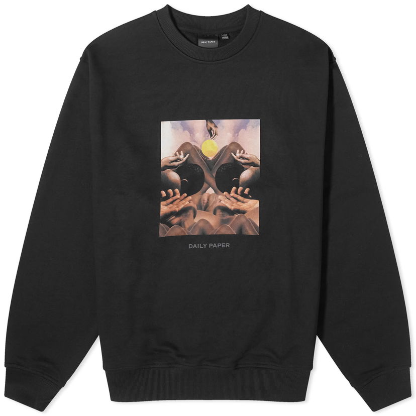 Dukserice DAILY PAPER Landscape Oversized Sweatshirt Crna | 2411078