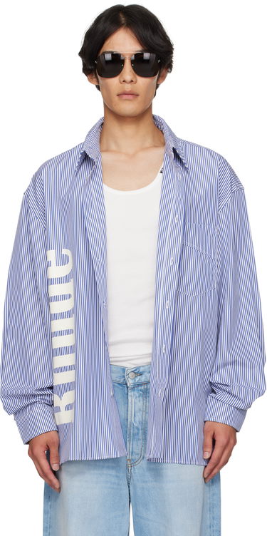 Košulja Rhude Rhude Side Logo Long Sleeve Shirt Plava | RHPF25SR10012, 0