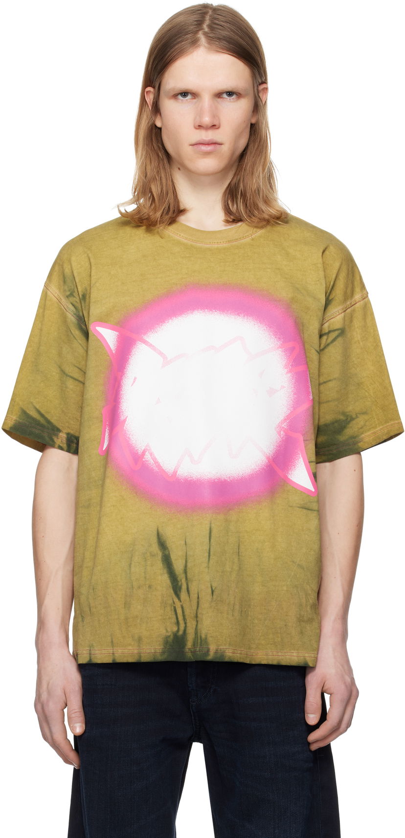 Majica kratkih rukava Diesel Diesel T-Boxt-R24 Tie-Dye Graphic T-Shirt Zelena | A16137-0EGBD-7BDA