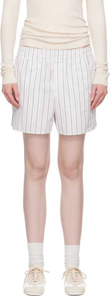 Kratke hlače AMI AMI Paris Cotton Elasticated Shorts Bijela | USO117.CO0109, 0
