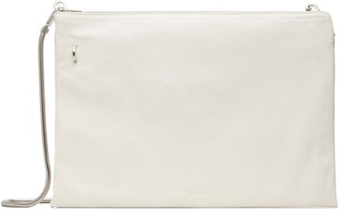 Torba za rame Rick Owens Concordians Leather Pouch with Silver-tone Chain Strap Bijela | RR02E1417 LBHH, 0