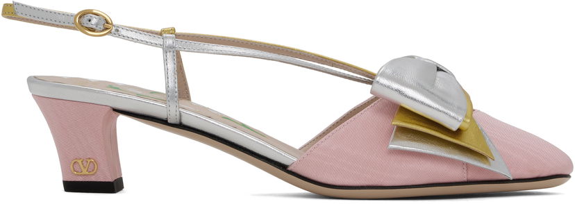 Tenisice i cipele Valentino Valentino Garavani Bowow Slingback Heels Ružičasta | 6W2S0LB6QLJ