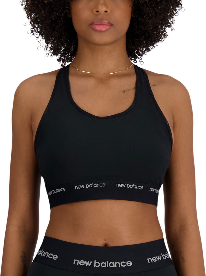 Grudnjak New Balance Sleek Medium Support Sports Bra Crna | wb41048-bk