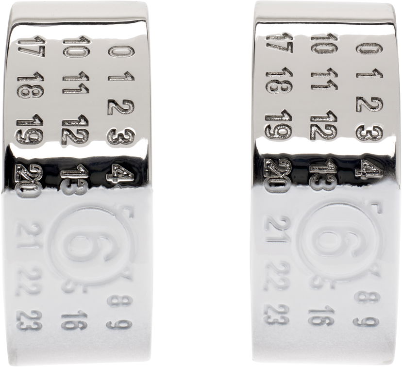 Naušnice Maison Margiela MM6 Maison Margiela Minimal Logo 8 Hoop Earrings Metalik | SM7VG0056 P8339