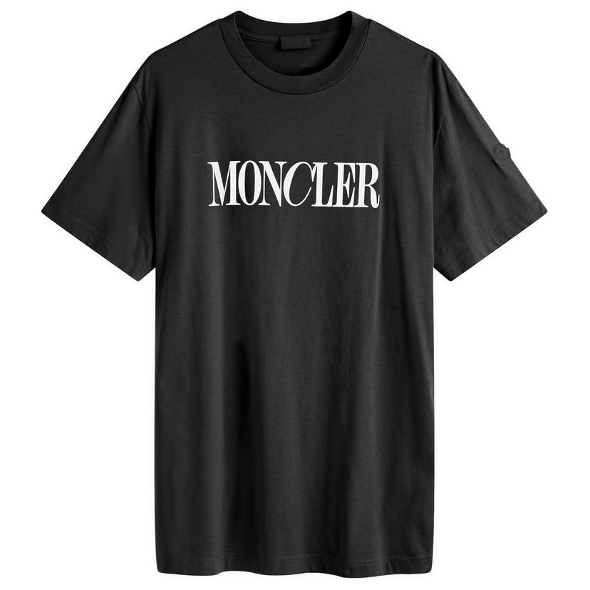 Majica kratkih rukava Moncler T-Shirt Logo Crna | 8C000-31-89A17-999