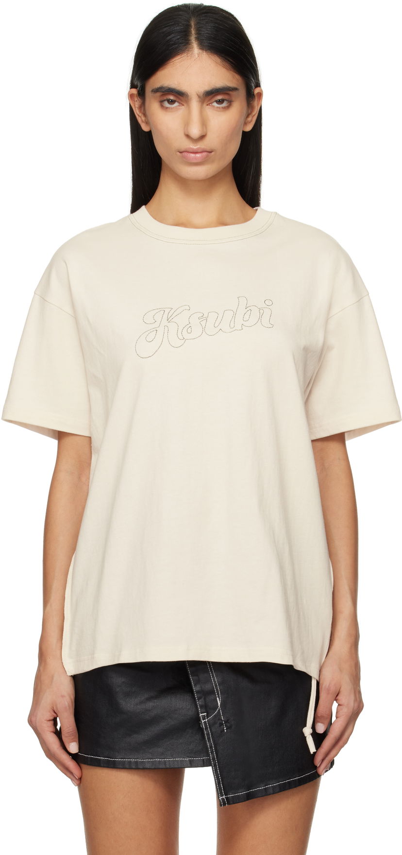 Majica kratkih rukava Ksubi Sketch Oh G Slice T-Shirt Bež | WPS25TE011